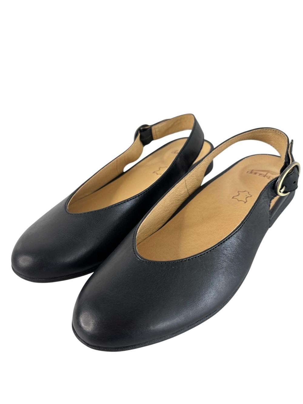 Dansko Lea Black Leather Slingback Flats Shoe Size 38 US 7.5 / 8 Mule NEW!
